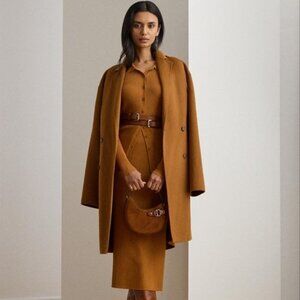 $165 Lauren Ralph Lauren Women's Rib-Knit Long Sleeve Polo Cardigan Sweater XS